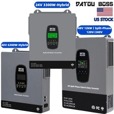 Solar Hybrid Inverter 24V3300W 48V 6300W/12000W MPPT Off-Grid Pure Sine PV US