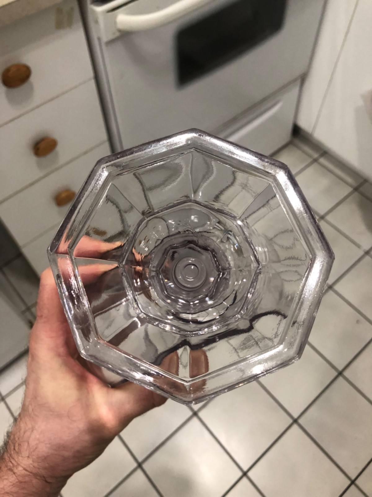 VINTAGE MINTY CRISP c1900 13 1/2” “BANJO” GROUND TO FIT APOTHECARY CANDY JAR