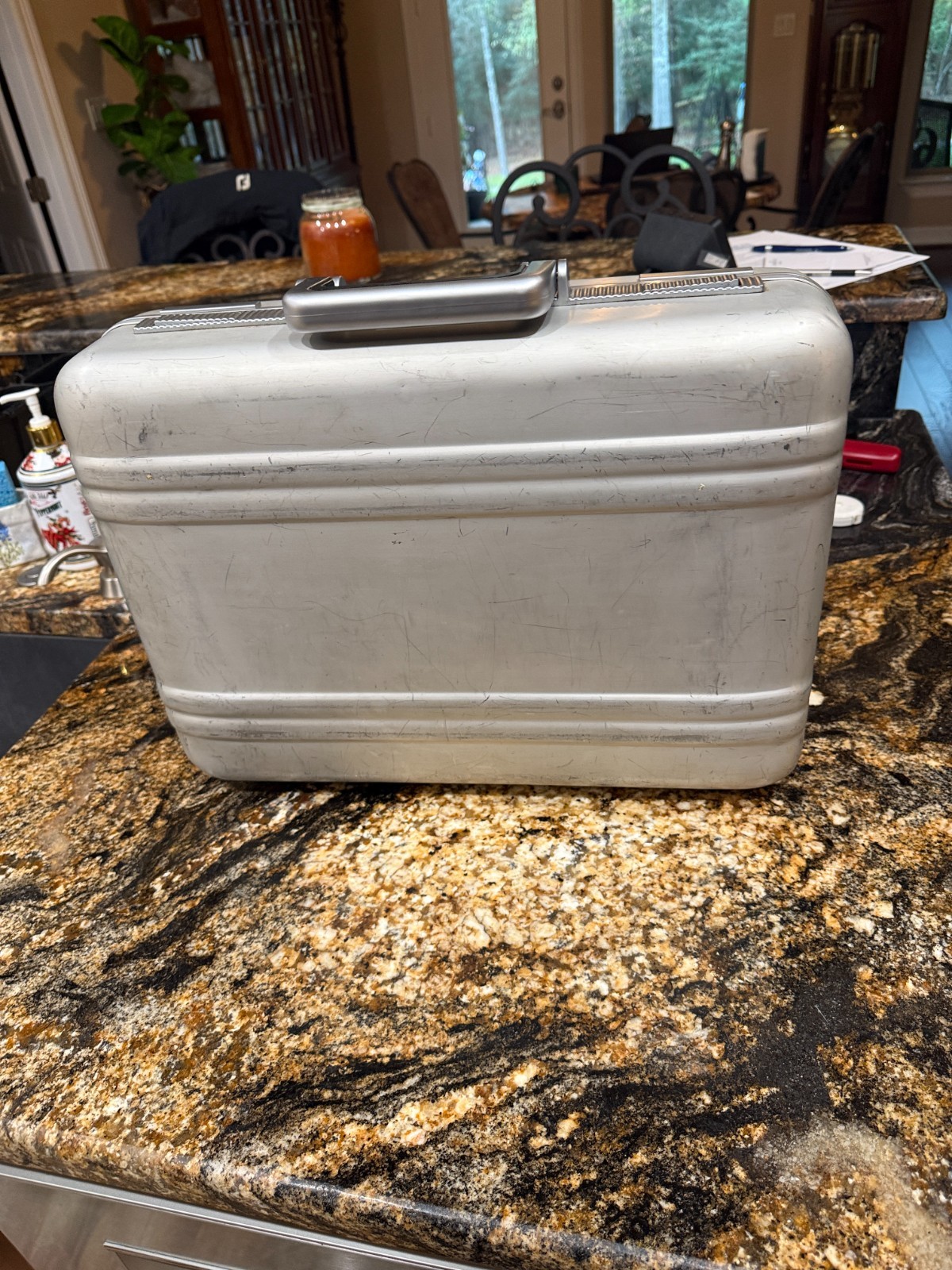 Vtg Zero Halliburton Aluminum Brief Case 18"x13"x5.5" Combo Lock - USA MADE