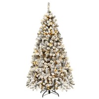 Northix 180Cm Weihnachtsbaum Led Lichter Schnee 600 Zweige Pvc MetallstäNder