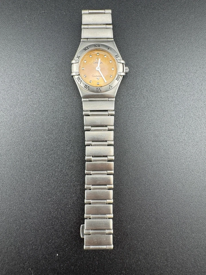 Подлинный. Женский циферблат Omega Constellation из нержавеющей стали с изображением лосося, 1998 г. — отремонтированный - Изображение 4 из 4