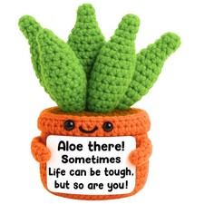 Positive Crochet Aloe Vera Emotional Crochet Plant So are You Mothers Day Bir...