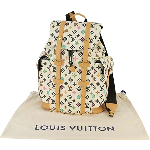 louis vuitton backpack multicolor studs Louis Vuitton Christopher MM Backpack Bag M25240 Vanilla Purse Unused  w/Dust bag