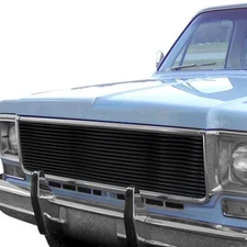 For Chevy C10 Suburban 73-80 APG 1-Pc Black 8x6 mm Horizontal Billet Main Grille
