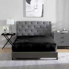 Queen Plush Fur Fitted Sheet - Ultra Soft  Thick Plush Fur - All Season Cozy Wa