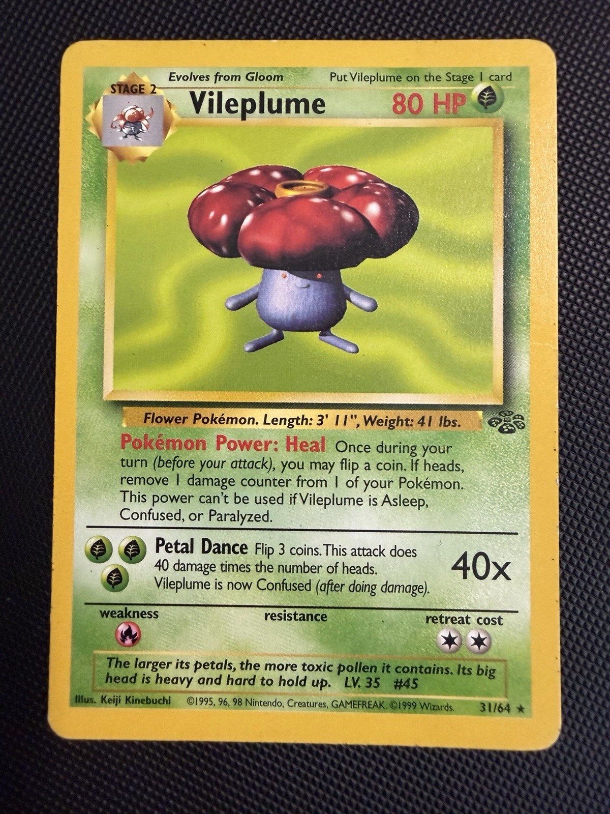 Pokemon TCG Vileplume 31/64 Jungle Regular Unlimited Non-holo