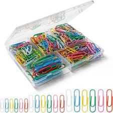 Assorted Sizes Colorful Paper Clips Bulk Pack Heavy Duty Cute Office Supplies