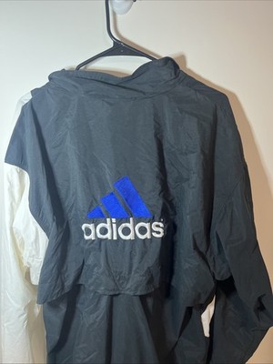 VINTAGE ADIDAS 80's 90's big logo spellout anorak jacket mens