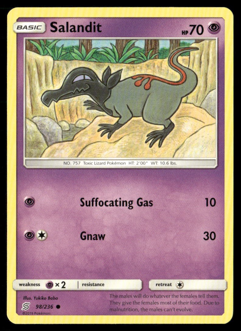 Salandit Unified Minds 98/236 Common Pokemon Near Mint