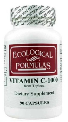 Ecological Formulas Vitamin C-1000 From Tapioca 90 Caps Aids Wellness
