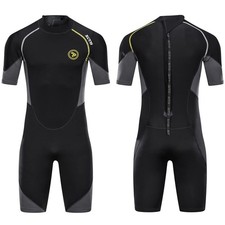 Wetsuit Shorty for Men 1.5mm Neoprene Back Zip Wetsuit Spring for Diving Surf...