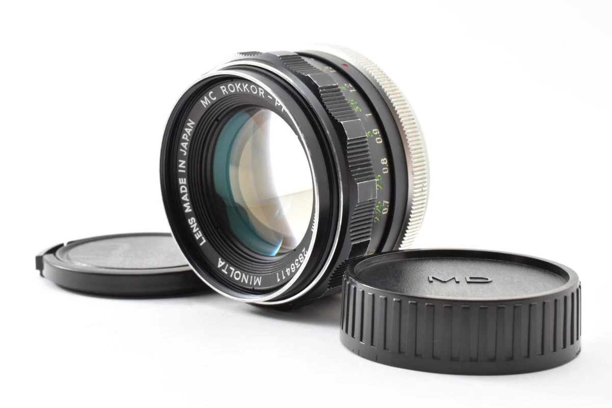 Minolta Rokkor PF 55mm Focal Camera Lenses f/1.7 Maximum Aperture