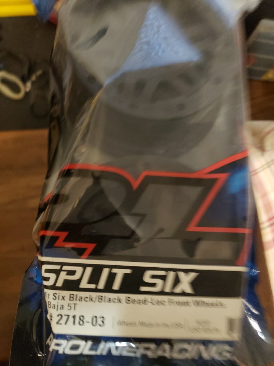 Pro-line 2718-03 Split Six Black/Black Bead-Loc Wheels (NEW)