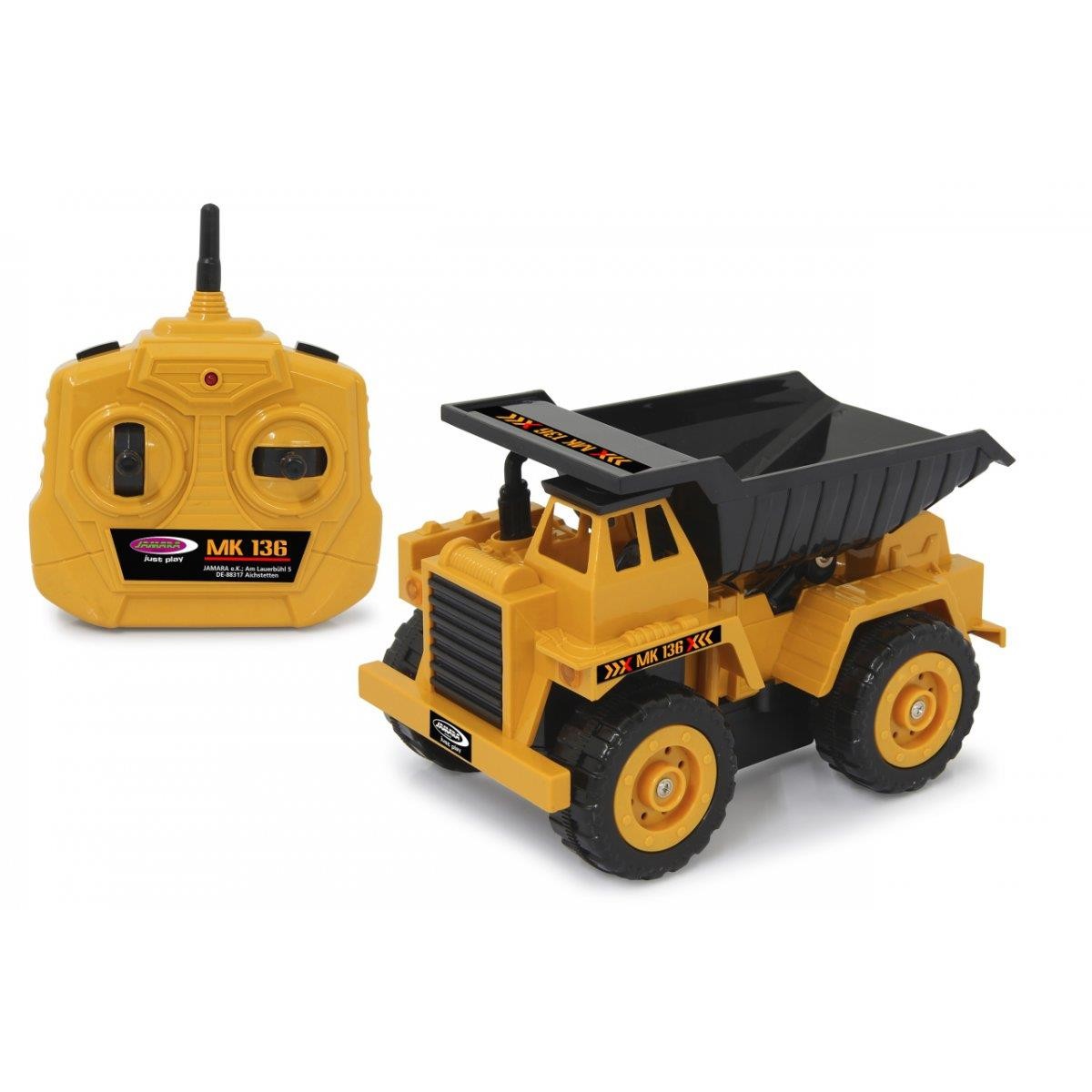 Jamara Camion á Benne Radiocommandé MK136 1:36 2,4GHz pour Enfant