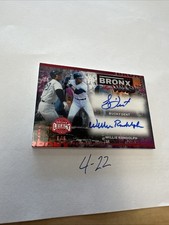 25 Bronx Legacy Bronx Marks Bucky Dent Willie Randolph Autographed Card 5/8