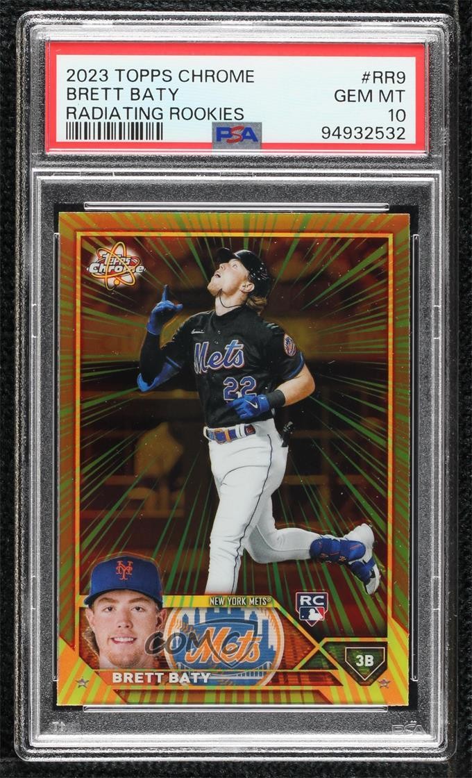 2023 Topps Chrome Radiating Rookies Brett Baty #RR-9 PSA 10 GEM MT RC 07m7
