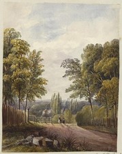 Mary Webster (1794-1883) Watercolour Painting - Harrow Near Sudbury London 1838