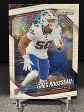 2025 Panini Prizm Greg Rousseau White Disco Prizm #9 Buffalo Bills
