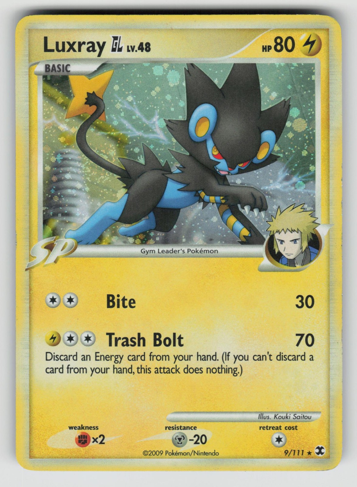 Luxray GL 9/111 Holo Rare Rising Rivals Pokemon MP