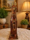 Elegant Vintage Style Rocking Horse Figurine Wood & Brass Decorative Home Accent — photo 2
