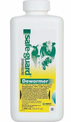 Safe-Guard Fenbendazole 10% Dewormer Cattle Sheep Goat 1L Merck EXP 09/26 New