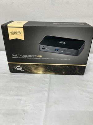 OWC Thunderbolt Hub Docking Station, Grey/Black, Thunderbolt 4, USB-A