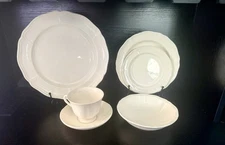 Wedgewood Queens Shape-6 Piece Place Settings-Service For 4, Mint, Cream, Vtg