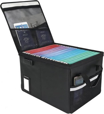 Upgraded 6400°F Fireproof Document File Organizer Box, Fireproof Storage Filing