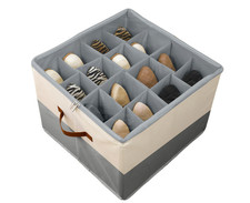 SYEXDZON Schuhaufbewahrungsbox Schuh-Organizer Schuhboxen Stapelbar 16 Paar grau