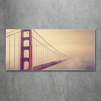 Acrylglas-Bild Wandbilder Druck 120x60 Sehenswürdigkeiten San Francisco Brücke