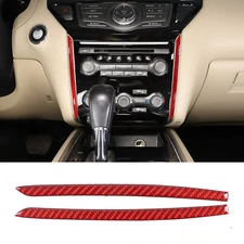 Carbon Car Center Control Side Trim Accessories Kit For Nissan Pathfinder 13-18