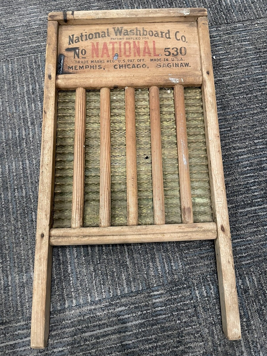 National Washboard Co. No. 530 Antique Primitive Metal Rustic