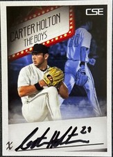 Carter Holton Signed Rookie Trading Card Vanderbilt - Atlanta Braves - The Show