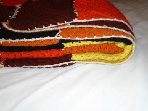 Manta De Colección Afghan Granny Core Crochet Multicolor Grande Hecha a Mano 104x96 - Imagen 11 de 13
