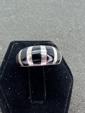 Sterling Silver Black Onyx Ring Size 6