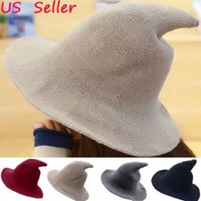 Cosplay Witch Hat Halloween Modern Made From High Quality Sheep Wool Witch Cap
