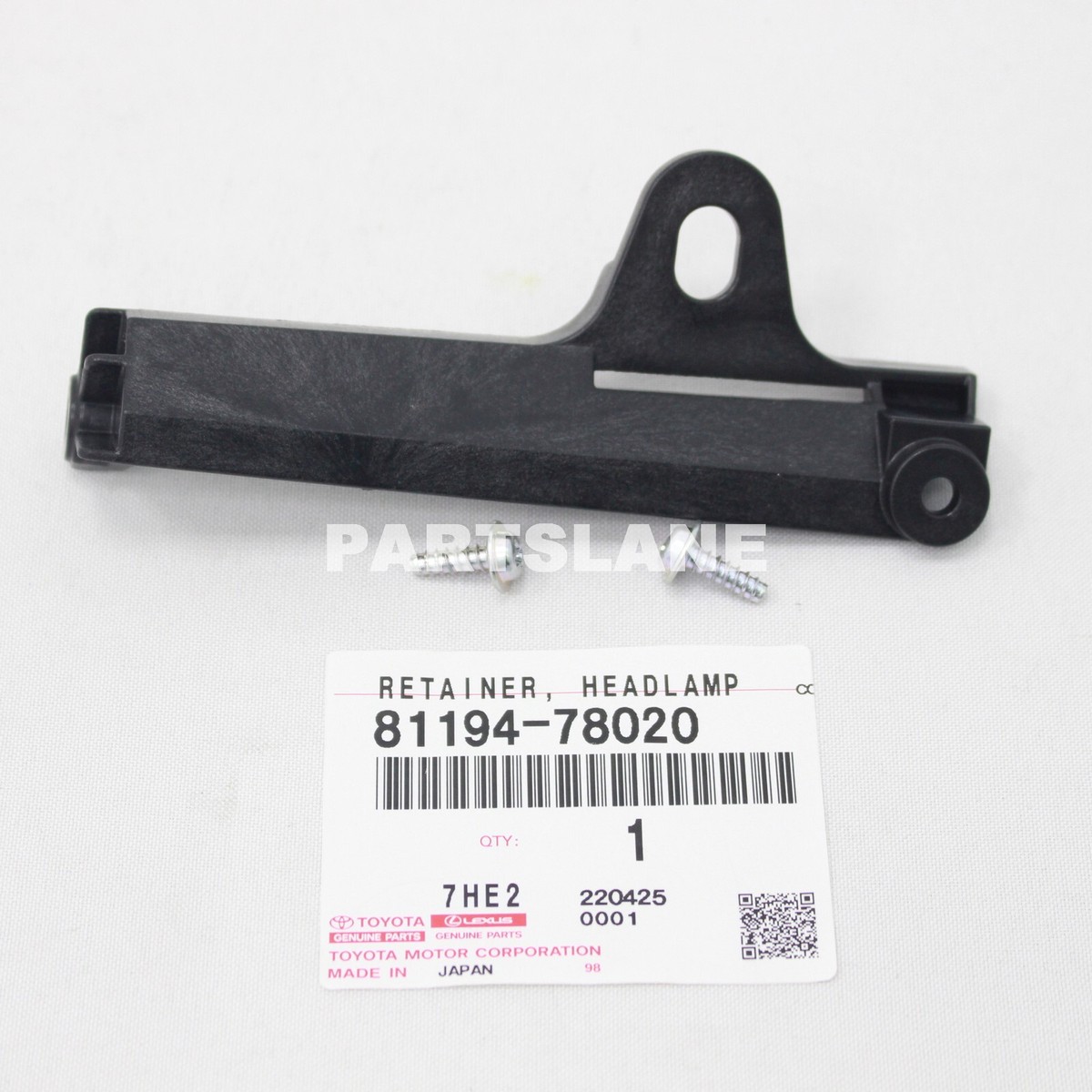 81194-78020 Toyota OEM Genuine RETAINER, HEADLAMP PROTECTOR, LWR