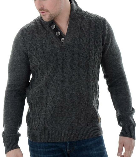 Mens Threadbare Funnel neck Jumper 