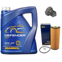 MotoröL Set 10W-40 5 Liter + ÖLfilter + ÖLablassschraube FüR Seat Inca VW Caddy