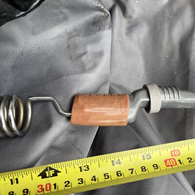 Vtg Glasscaster Waltco Steel Spring Ice Fishing Rod Bakelite