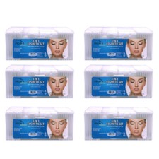 6x 4in1 Beauty Cotton Swab Cotton Pad Set Travel Cotton Balls Makeup Clean Tool
