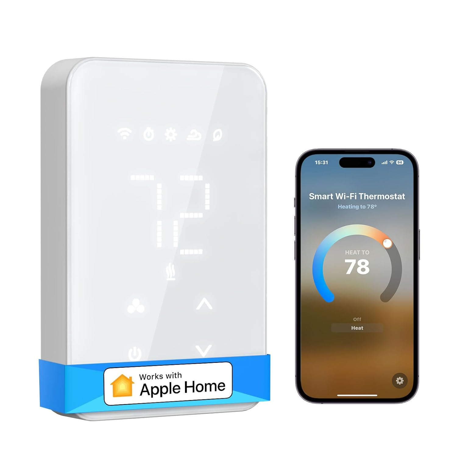 Smart Thermostat, For Electric Baseboard & In Wall Heaters, Work w/ Apple Home-image