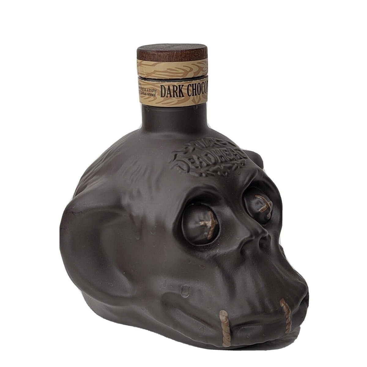 Deadhead Rum Shrunken Monkey Glass Head Tiki Bottle Decanter