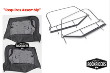 Soft Top Tinted Upper Door Windows With Frame Black For 1997-2006 Jeep Wrangler Soft Top Tinted Upper Door Windows With Frame Black For 1997-2006 Jeep Wrangler