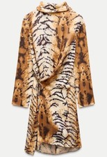 zara animal print dress