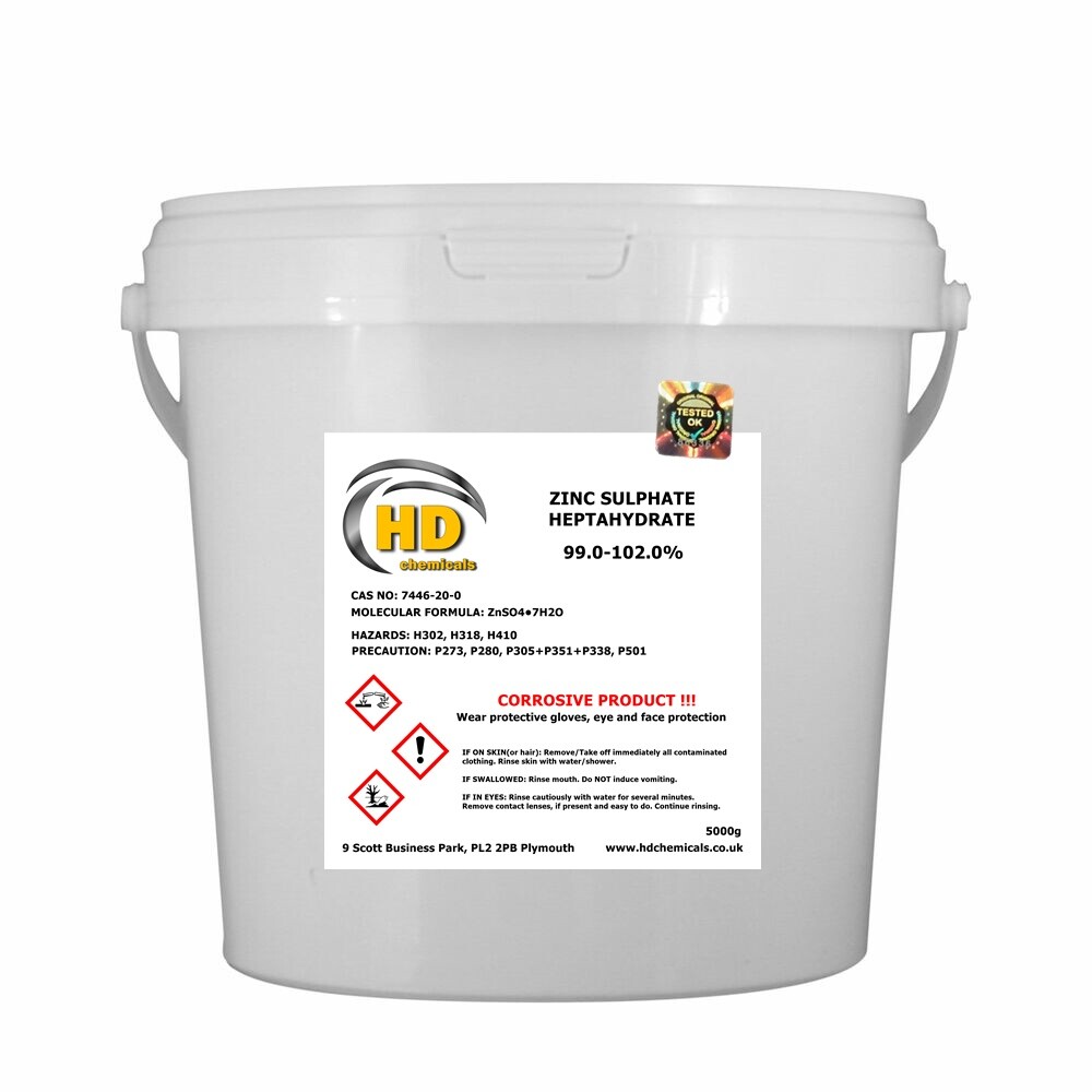 5kg Zinc Sulphate Heptahydrate - 99%-102% FREE P&P COURIER High Quality