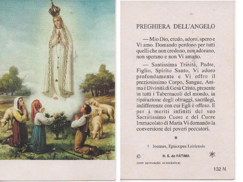 Preghiera Dell Angelo A Fatima