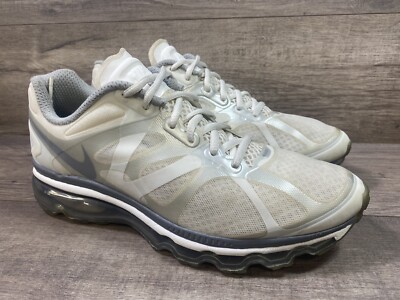 Nike Air Max Plus 2012 Running Shoes White Gray Womens Size