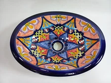 16" X 12" TALAVERA SINK drop in or undermount mexican bathroom handmade ceramic