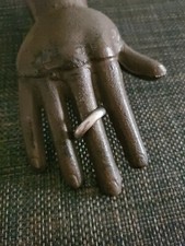 VINTAGE STERLING SILVER WEDDING BAND RING SIZE 9 925 5.5MM WIDE